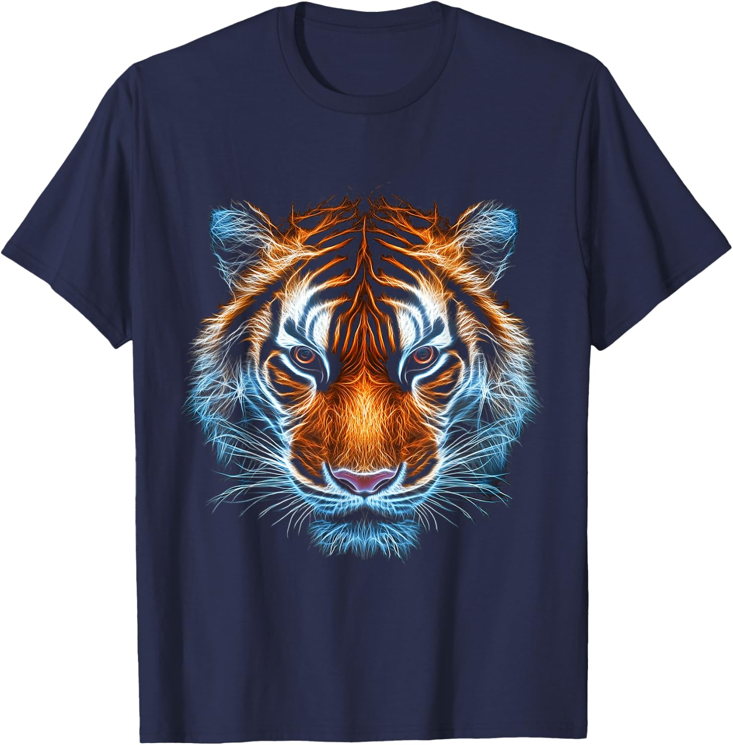Tiger Animal Graphic Artwork Tiger , black T-Shirt - T-Shirt | Navy