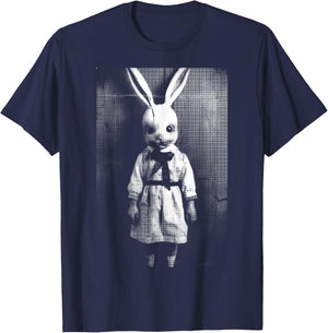 Horror Bunny Rabbit | Dark Creepy Unholy Gothic Halloween T-Shirt - T-Shirt | Navy