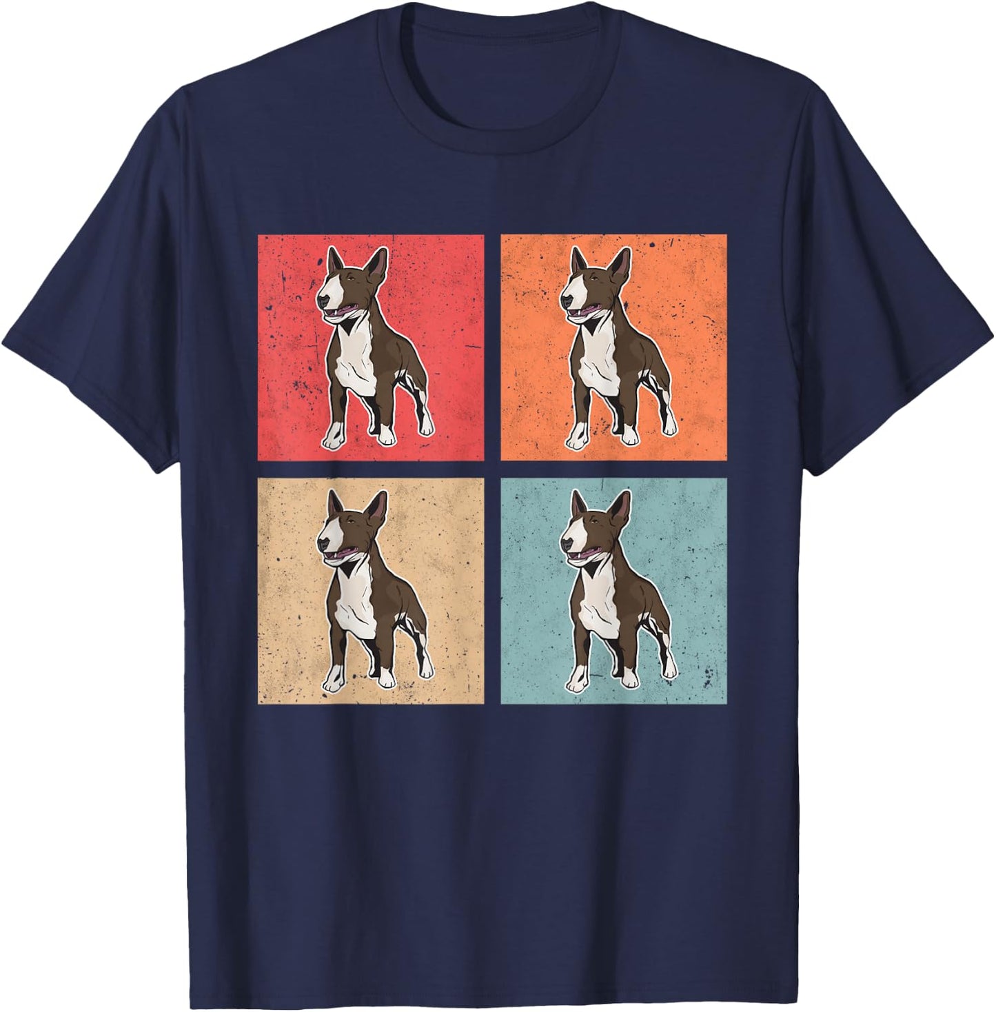 Bull Terrier Retro Bull Terrier Vintage Minibull T-Shirt - T-Shirt | Navy