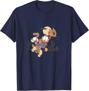 Garfield & Odie Best Friends Desert Vintage T-Shirt - T-Shirt | Navy
