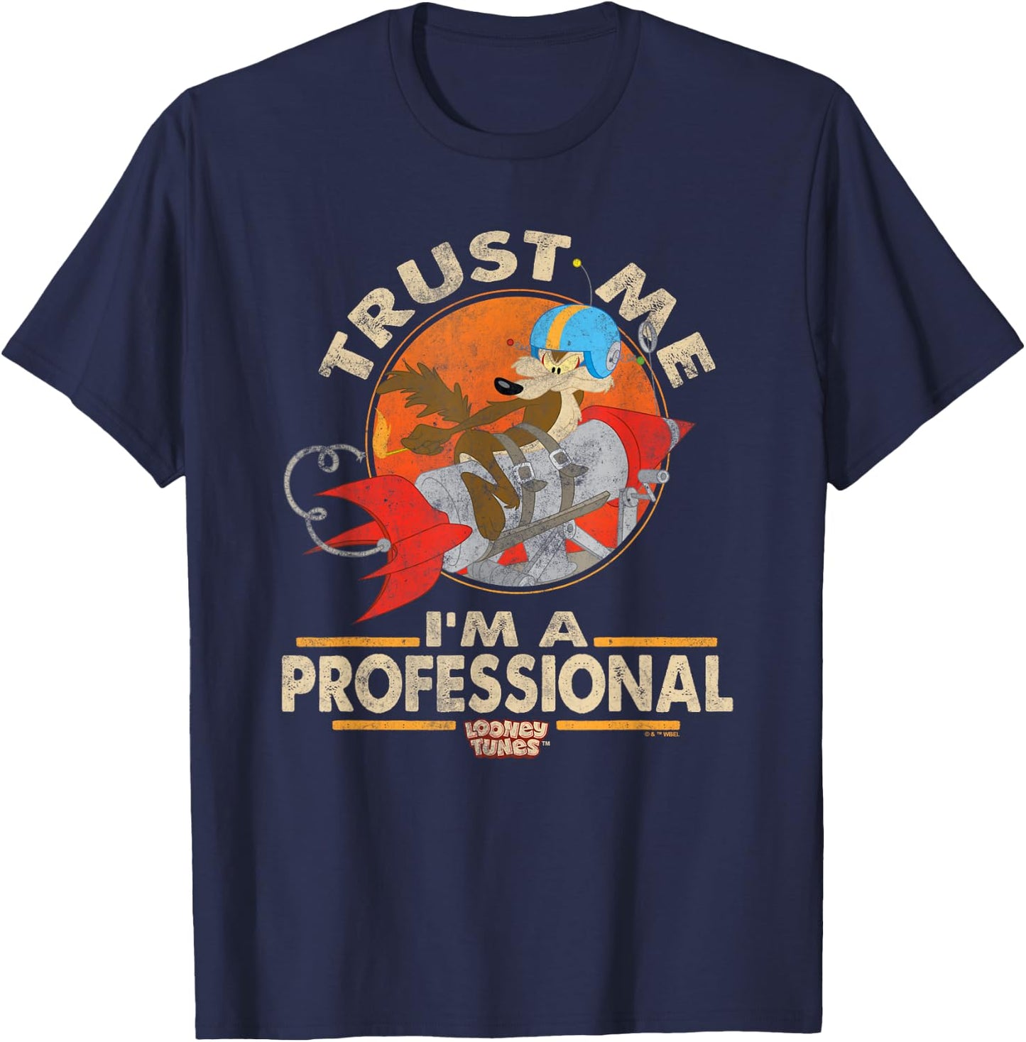 Looney Tunes Wile E Coyote I'm A Professional T-Shirt - T-Shirt | Navy