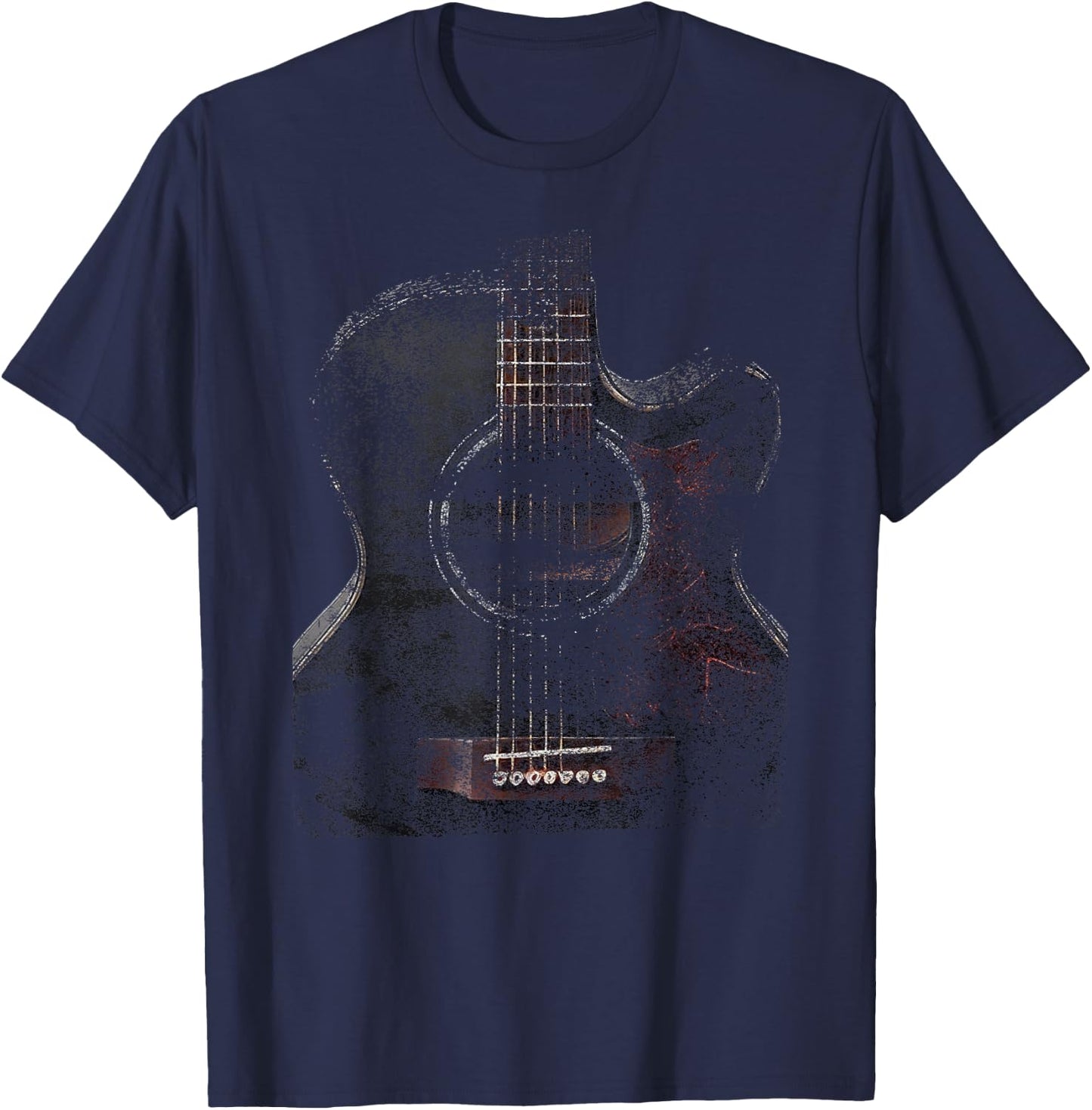 Western Akustik Gitarre I Akustische Gitarre T-Shirt - T-Shirt | Navy