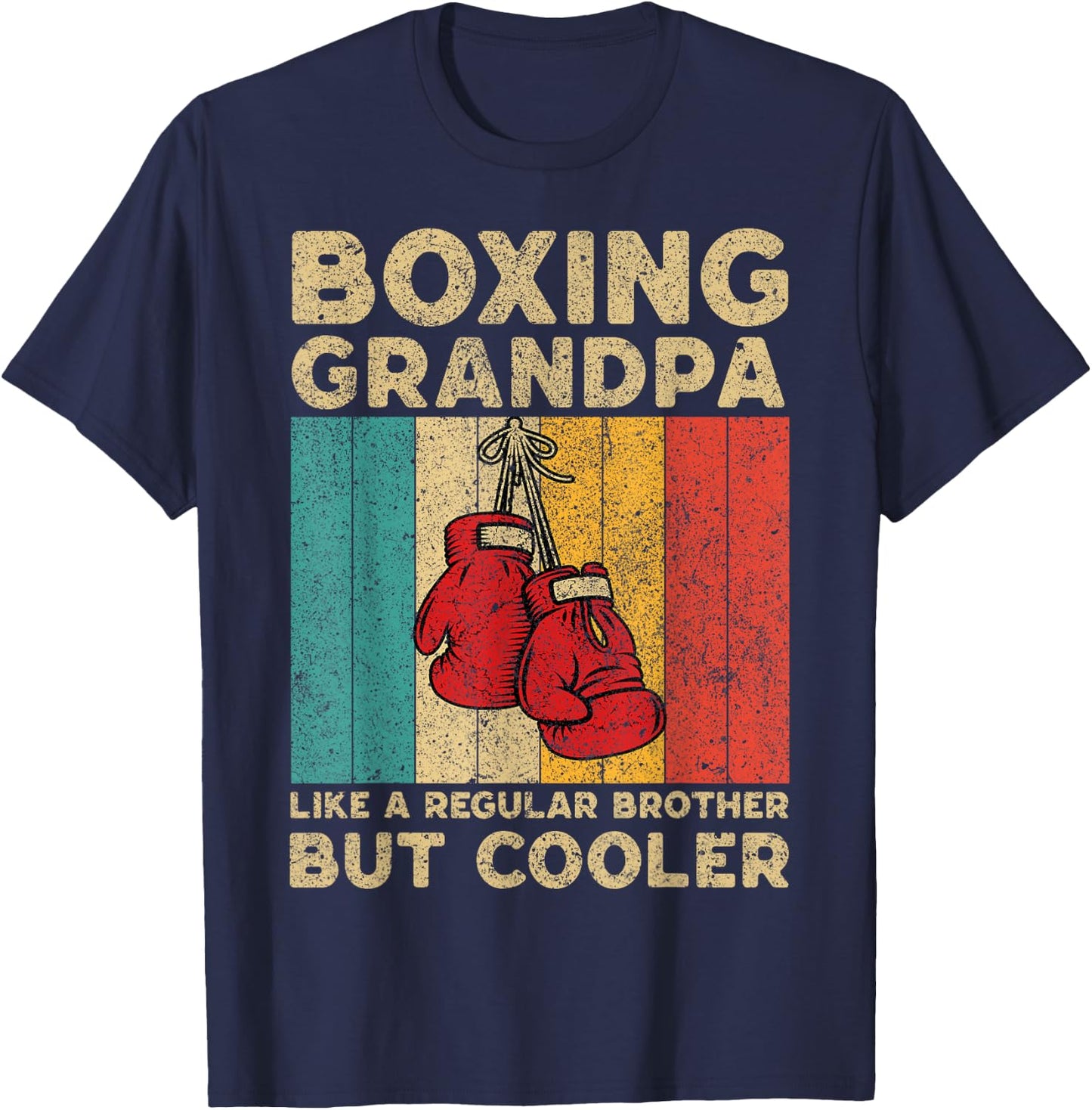 Boxing Husband Vintage Boxing Boxer T-Shirt - T-Shirt | Navy