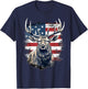 4th Of July US Flag Elk T-Shirt - T-Shirt | Navy
