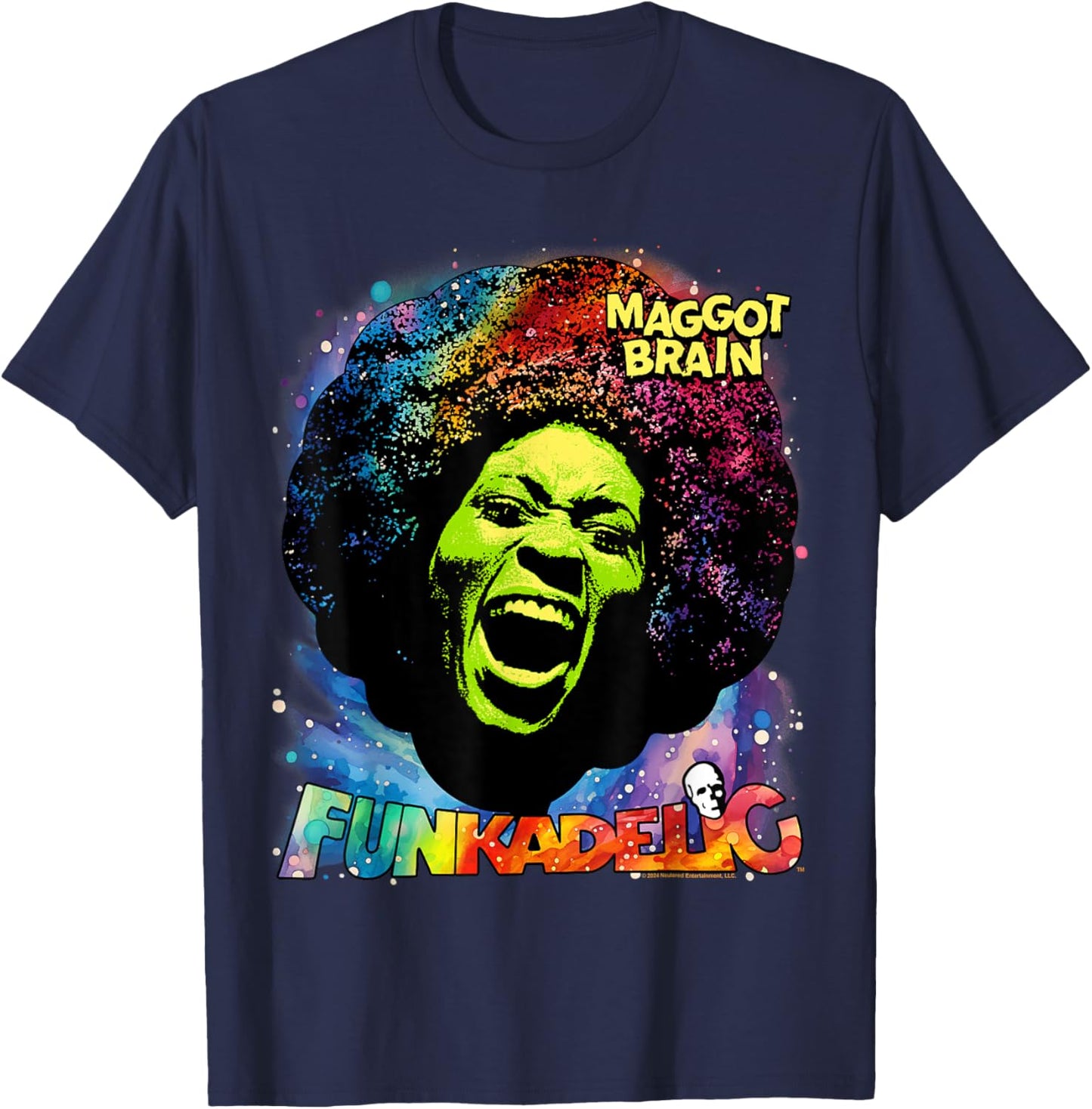 Popfunk George Clinton Funky Maggot Brain Schwarz Kinder/Erwachsene Kurzarm V-Ausschnitt S EU 42b6162e-c229-4ac8-9b6a-1bde410bd8ef T-Shirt - T-Shirt | Navy