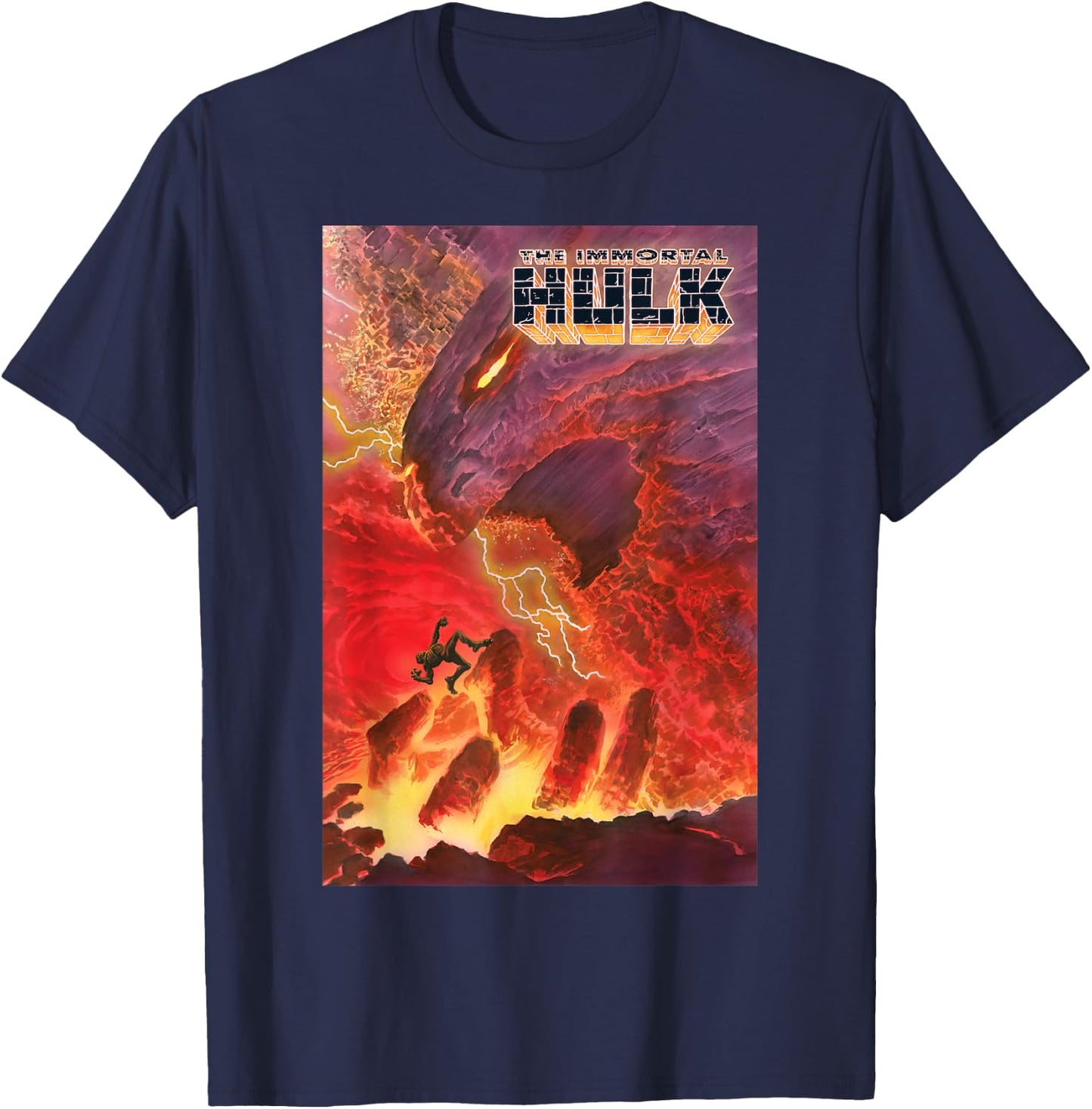 Marvel The Immortal Hulk Comic Cover T-Shirt - T-Shirt | Navy