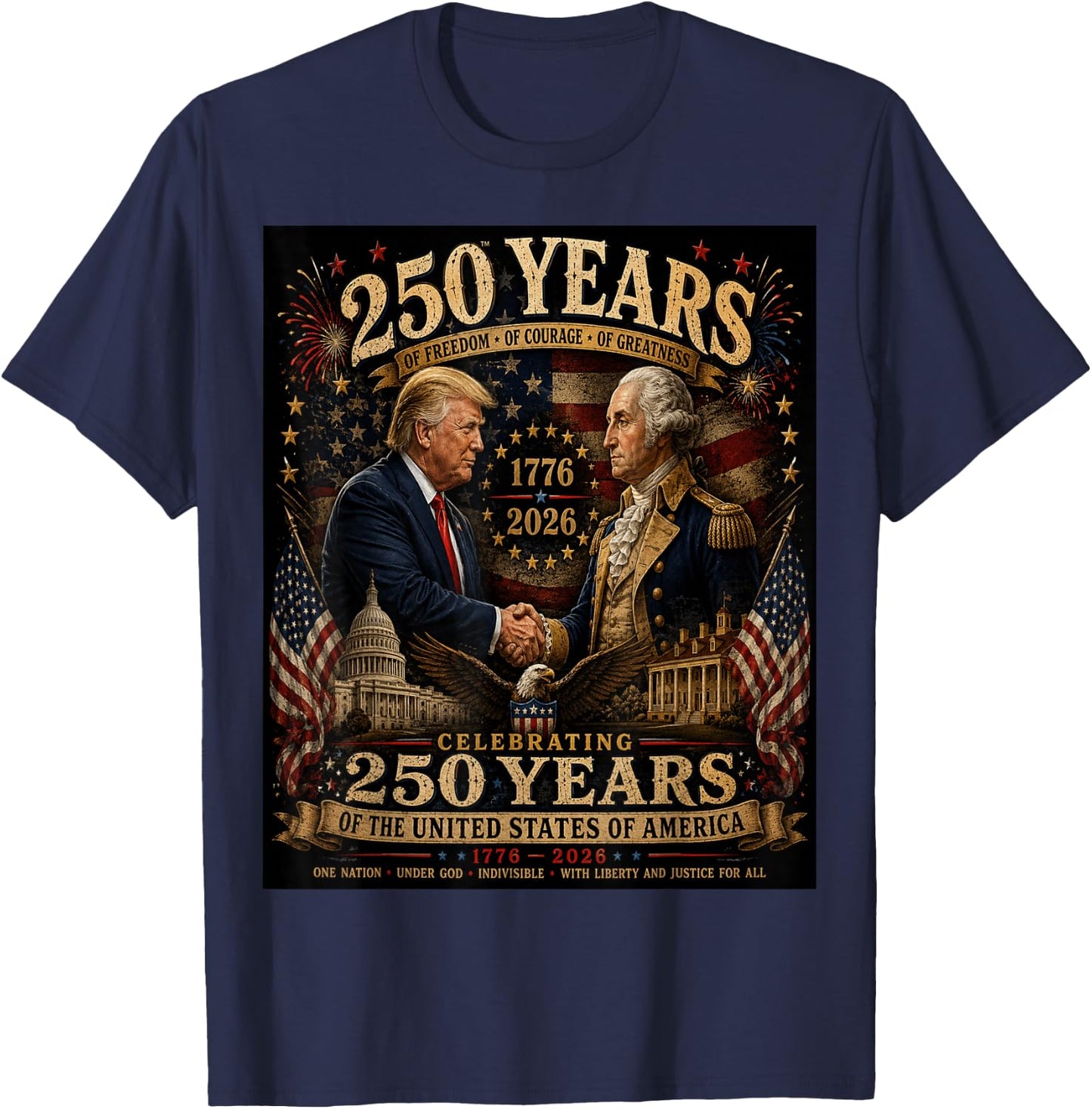 George Washington Donald Trump It's Only Treason If You Lose T-Shirt - T-Shirt | Navy