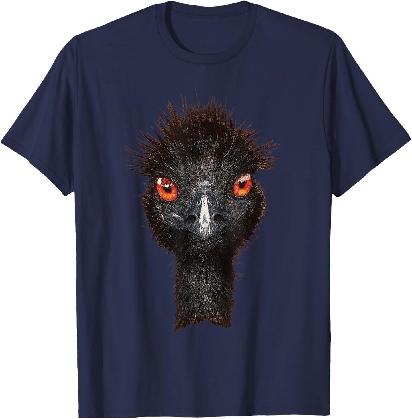 Funny Emu Bird - Cool Emu Illustration T-Shirt - T-Shirt | Navy