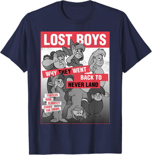 Disney Peter Pan Lost Boys Classic Group Shot Poster T-Shirt - T-Shirt | Navy