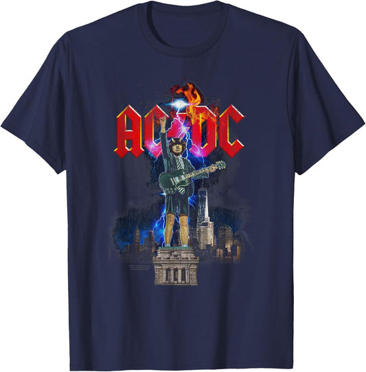 ACDC Angus NYC Lightning , black T-Shirt - T-Shirt | Navy