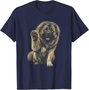 Caucasian Shepherd Dog Artwork Design T-Shirt - T-Shirt | Navy