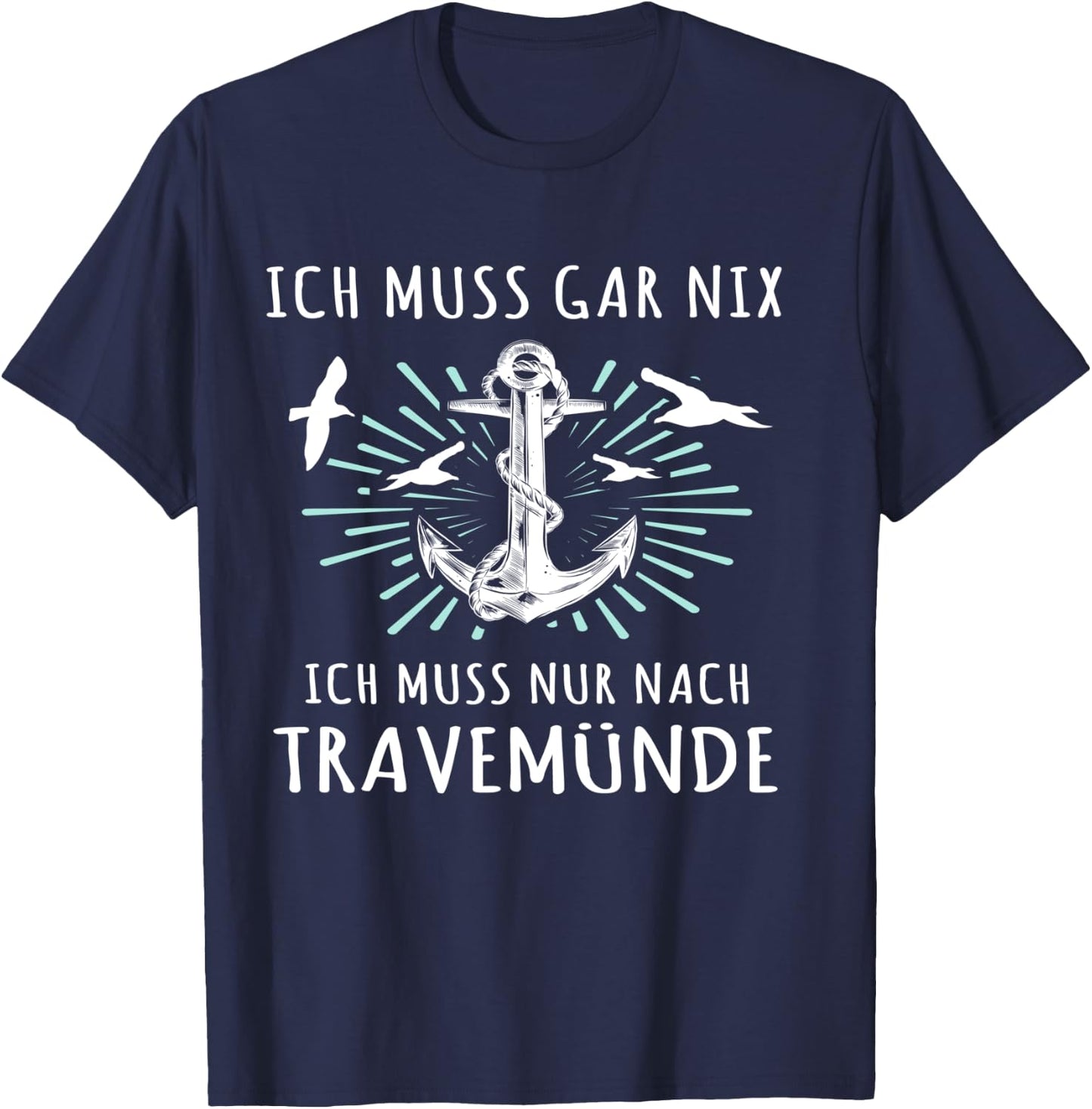 Travemünder Ostseeurlaub Sprüche Ostseeküste Travemünde Langarmshirt T-Shirt - T-Shirt | Navy