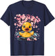 Rubber Duck Sakura Flower Japanese Art Rubber Duck Lover T-Shirt - T-Shirt | Navy