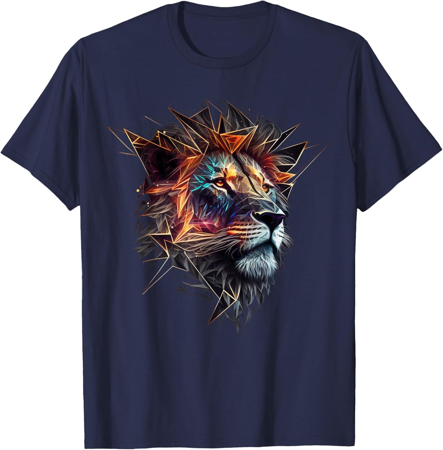Löwe Tierliebhaber Motiv Tier Zoo Druck Löwe T-Shirt - T-Shirt | Navy