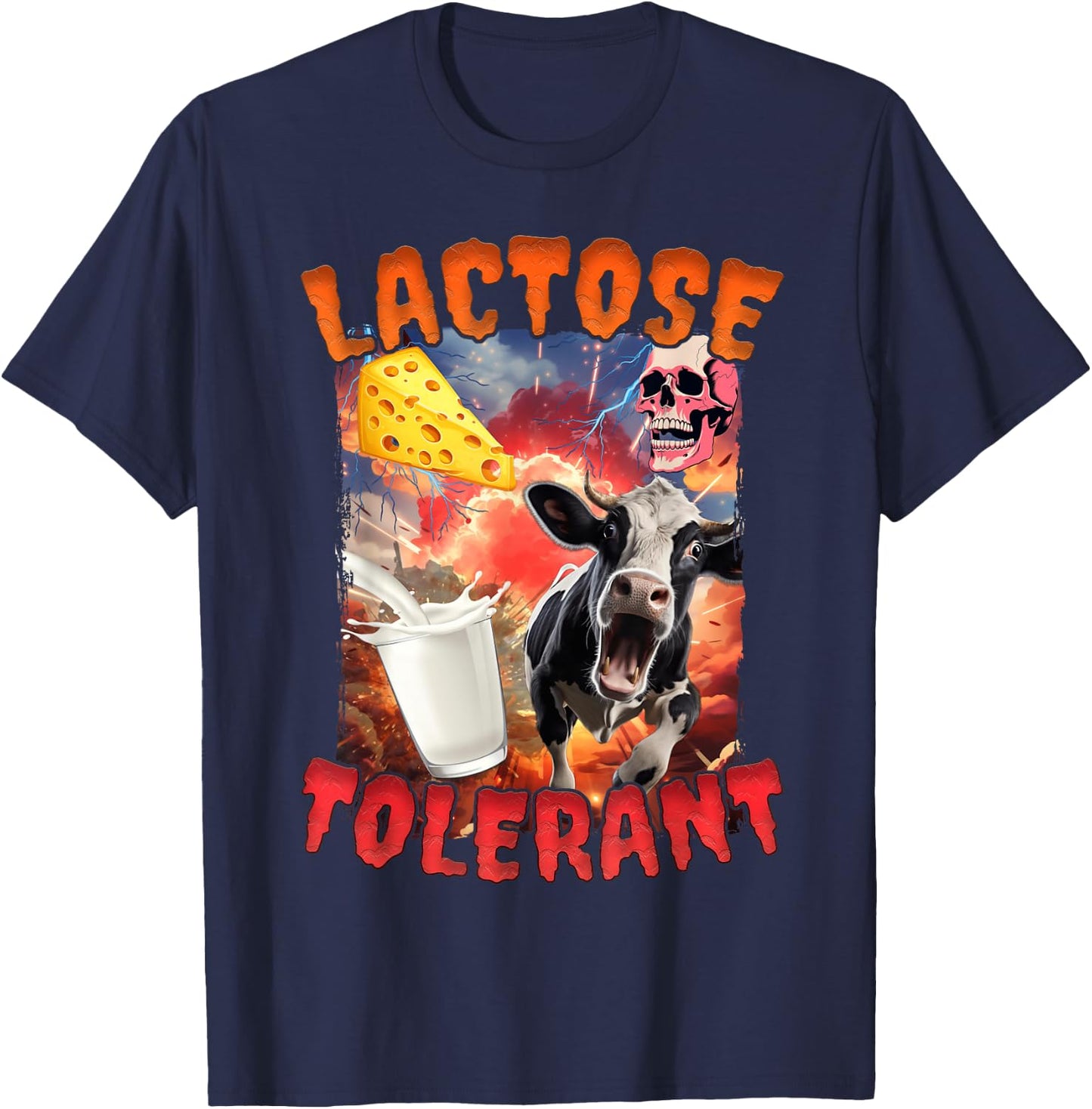 Lactose Tolerant T-Shirt - T-Shirt | Navy