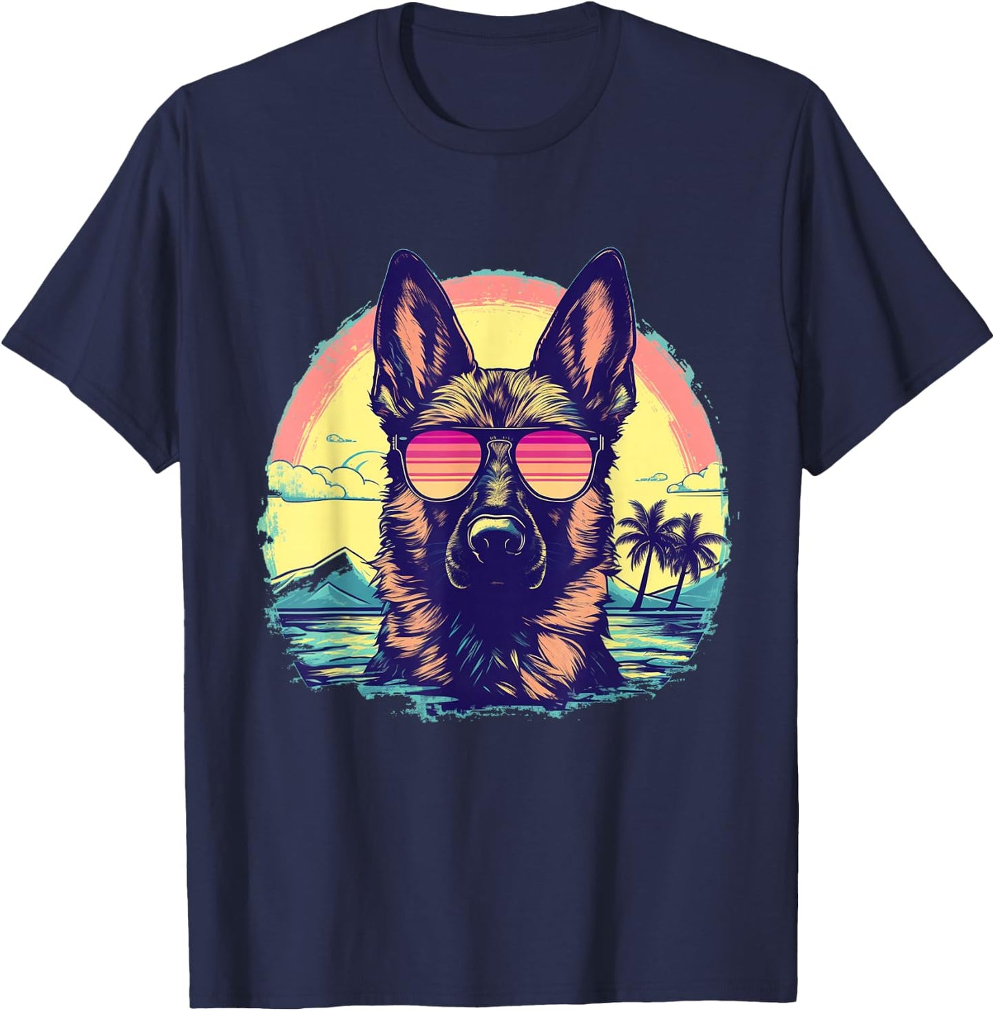 German Shepherd Men Women Kids T-Shirt - T-Shirt | Navy