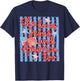 Retro Striped 4th of July She Loves Jesus and America Too T-Shirt - T-Shirt | Navy
