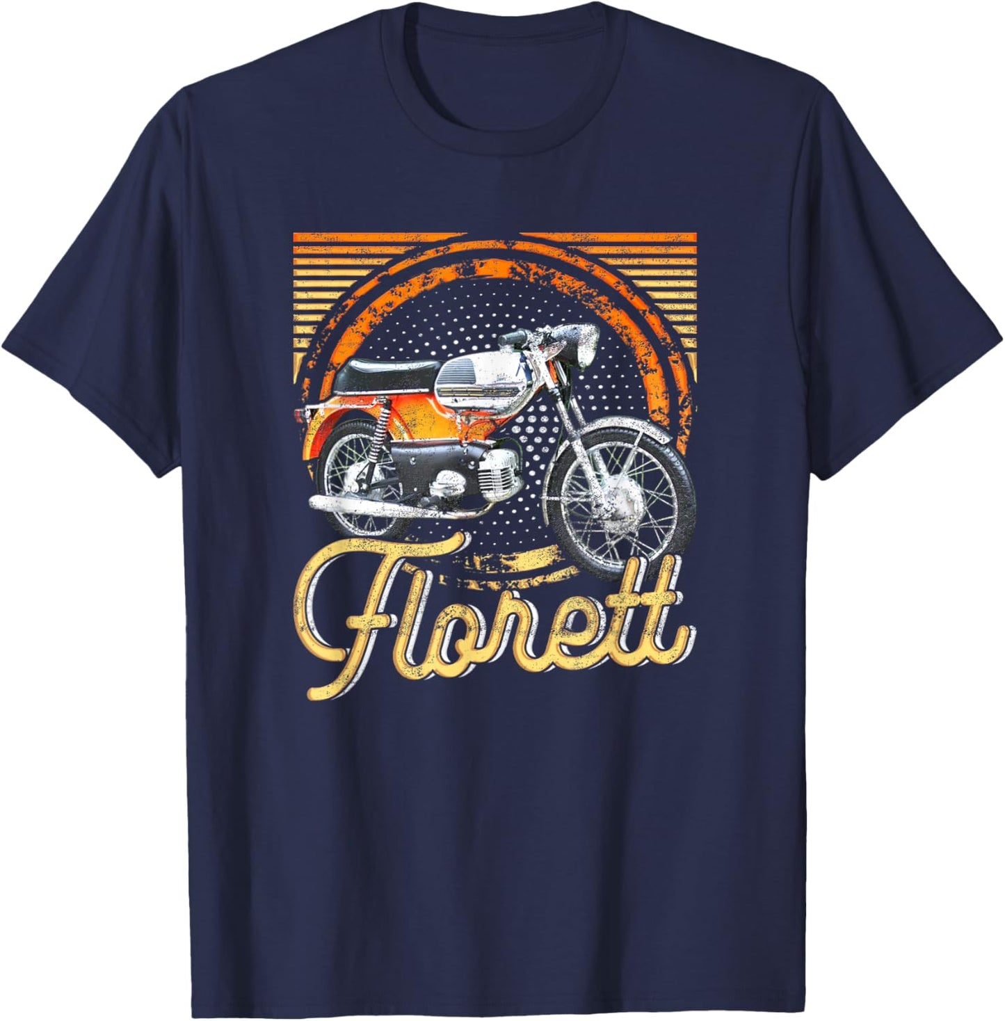 Kreidler Florett Moped Classic , black T-Shirt - T-Shirt | Navy
