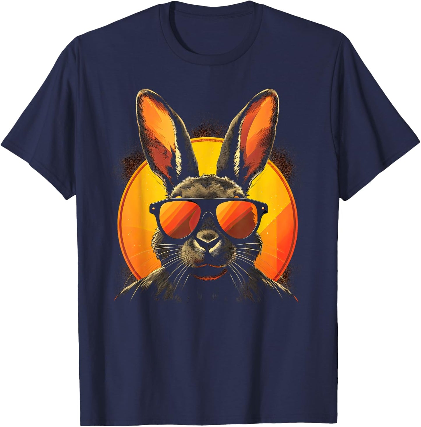 Cooler Haase Bunny mit Sonnenbrille Ostern T-Shirt - T-Shirt | Navy