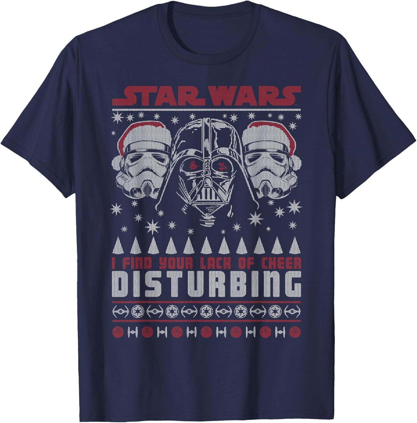 Star Wars Darth Vader Lack Of Cheer Ugly Christmas T-Shirt - T-Shirt | Navy