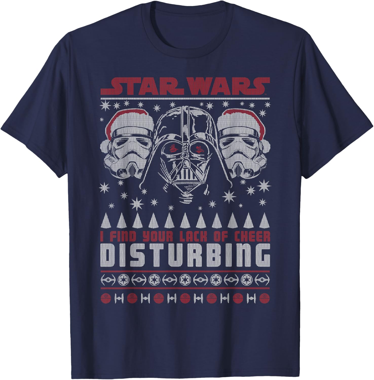 Star Wars Darth Vader Lack Of Cheer Ugly Christmas T-Shirt - T-Shirt | Navy