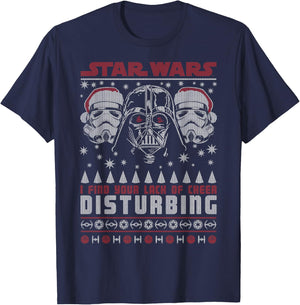 Star Wars Darth Vader Lack Of Cheer Ugly Christmas T-Shirt - T-Shirt | Navy