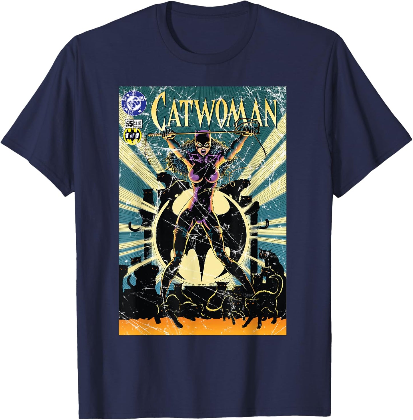 DC Catwoman Cover CW55 T-Shirt - T-Shirt | Navy