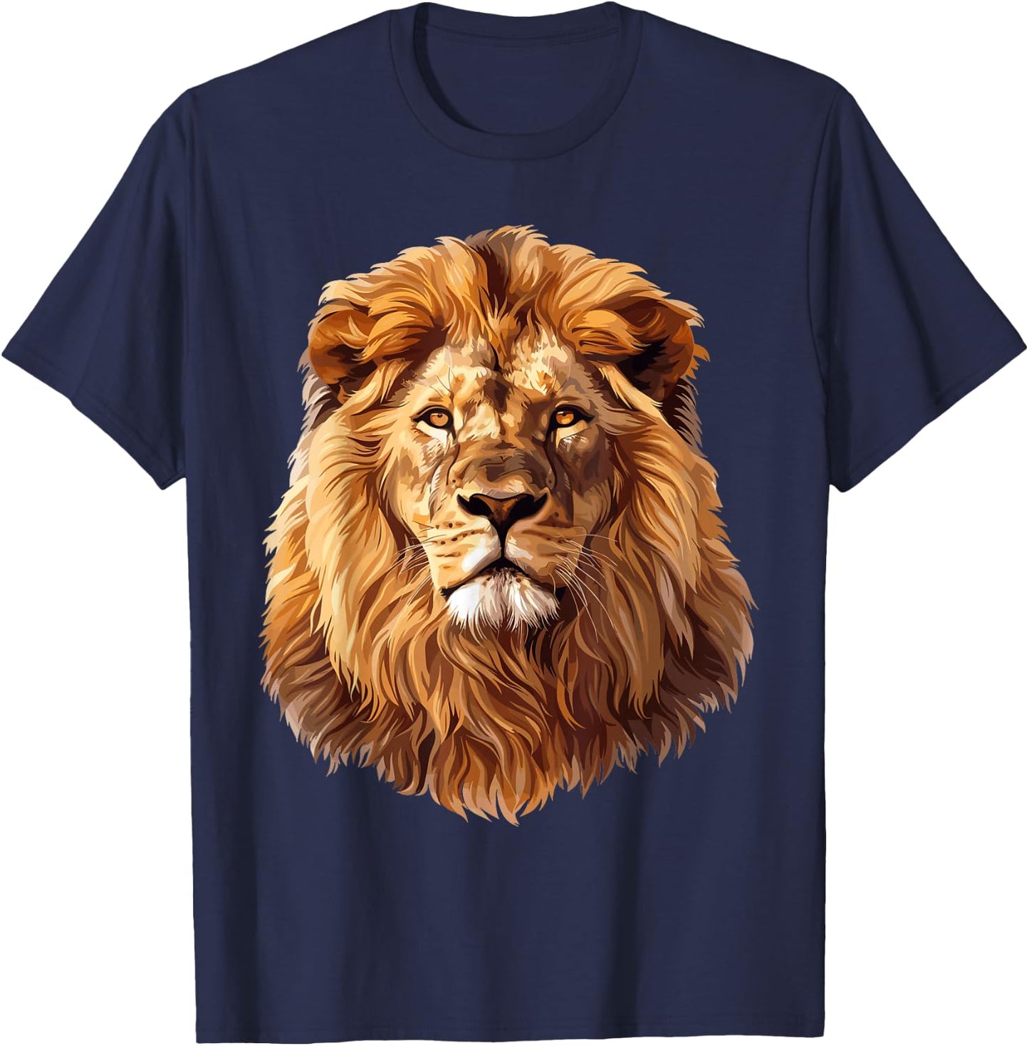Lion , black T-Shirt - T-Shirt | Navy