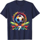 Children's 7th Birthday Boy 7 Years Football Gift , black T-Shirt - T-Shirt | Navy