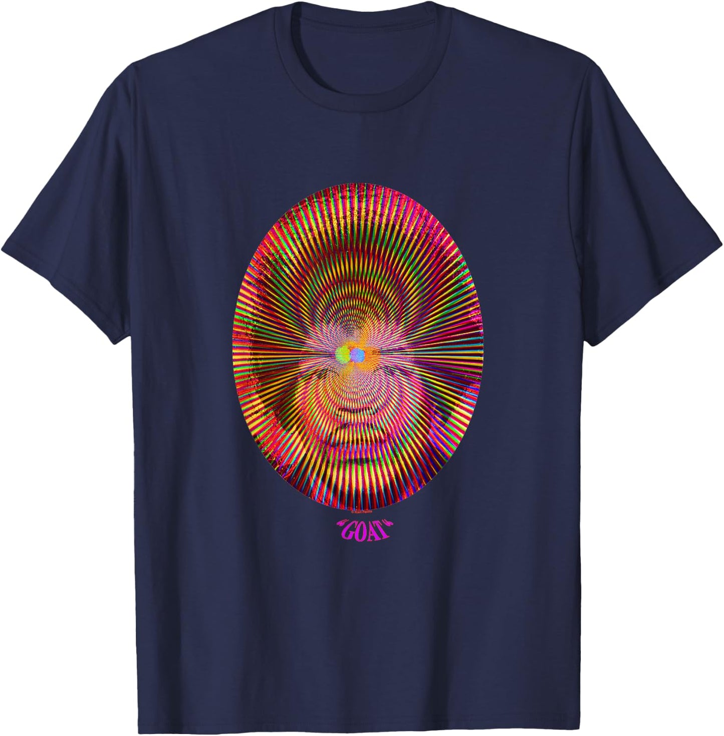Jimi Hendrix Psychedelic Third Eye GOAT Karl Ferris T-Shirt - T-Shirt | Navy
