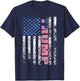 Trump Vintage Retro Distressed USA Flag American trump flags T-Shirt - T-Shirt | Navy