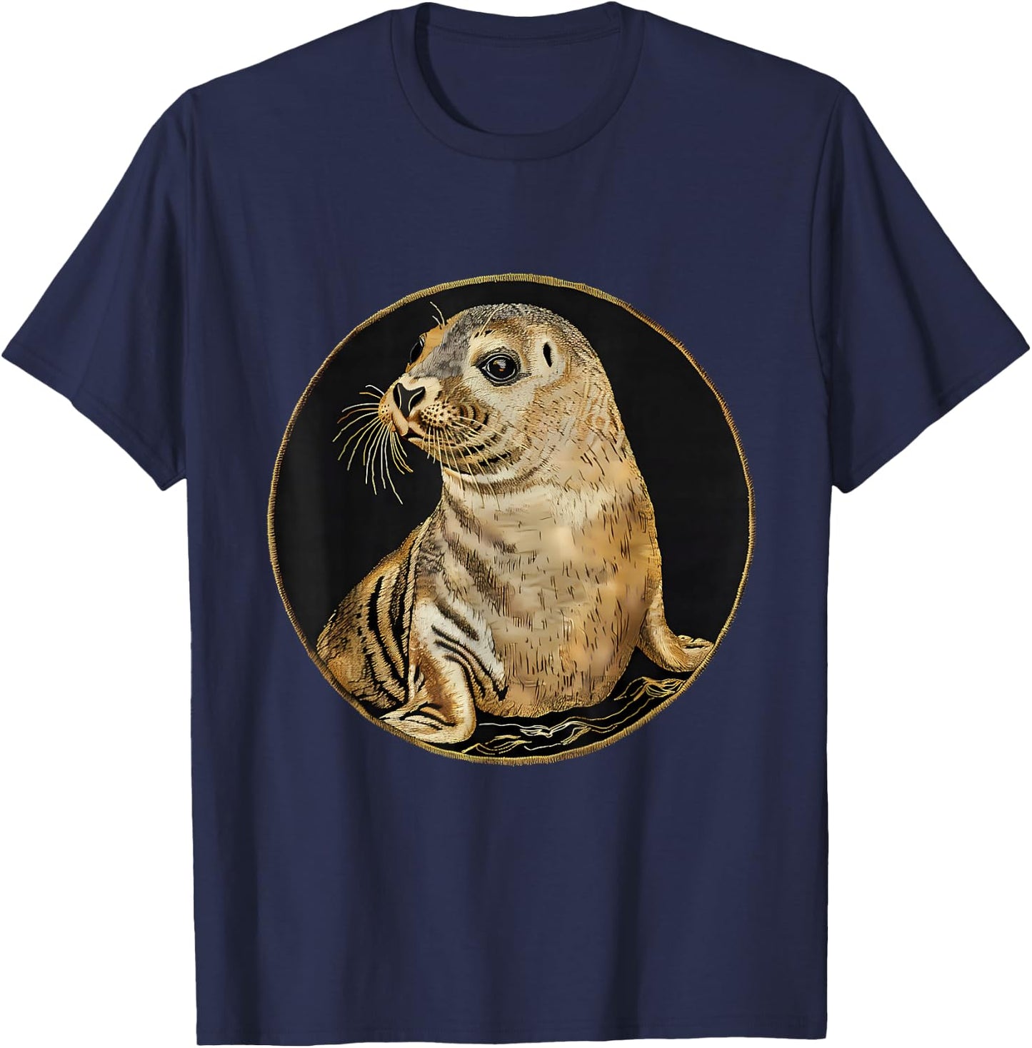 Seal Ocean Sea Animal Marine Mammal Motif Seal Lover T-Shirt - T-Shirt | Navy