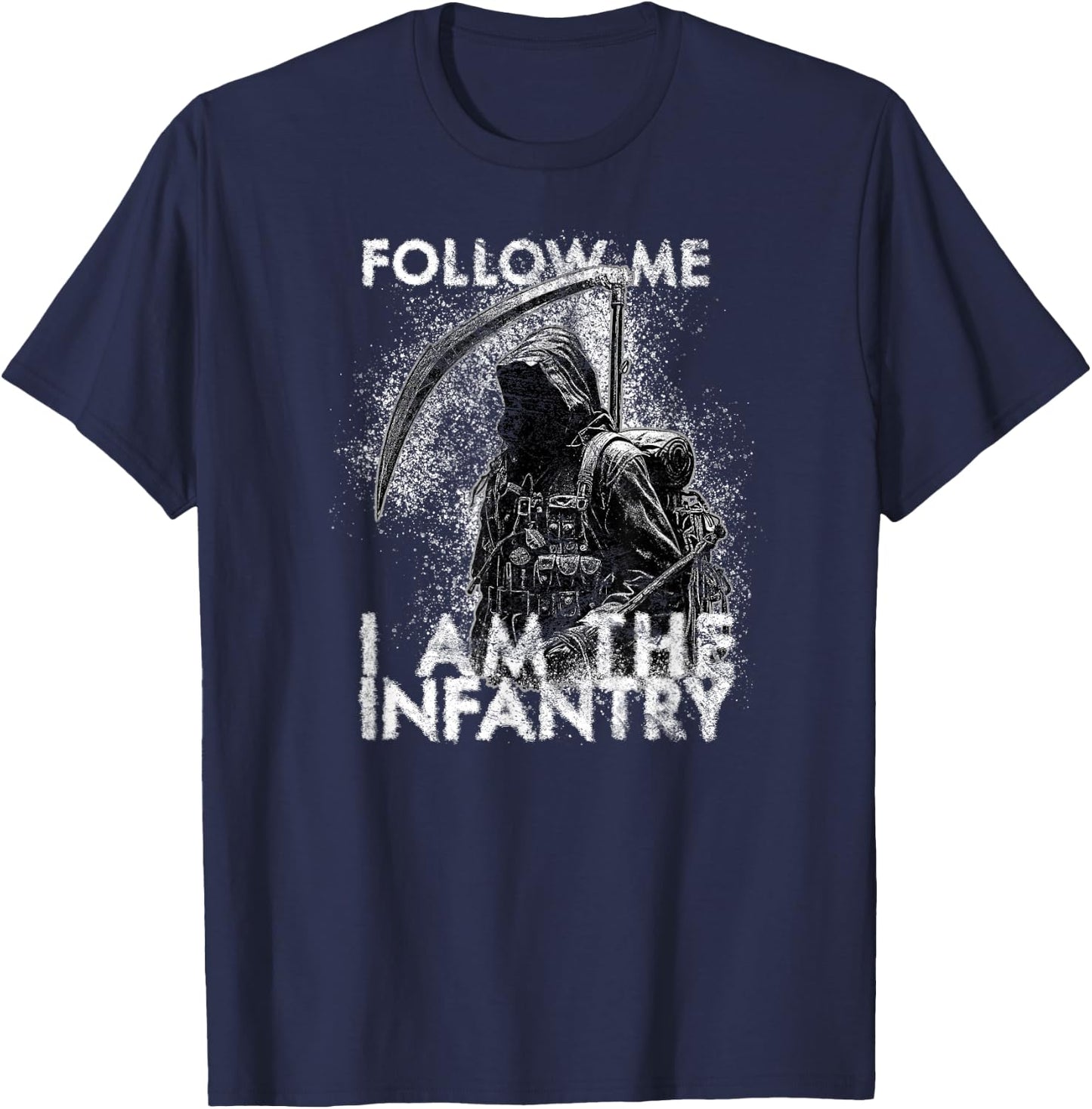 American Marauder: Infantry Grim Reaper Follow Me T-Shirt - T-Shirt | Navy
