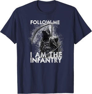 American Marauder: Infantry Grim Reaper Follow Me T-Shirt - T-Shirt | Navy