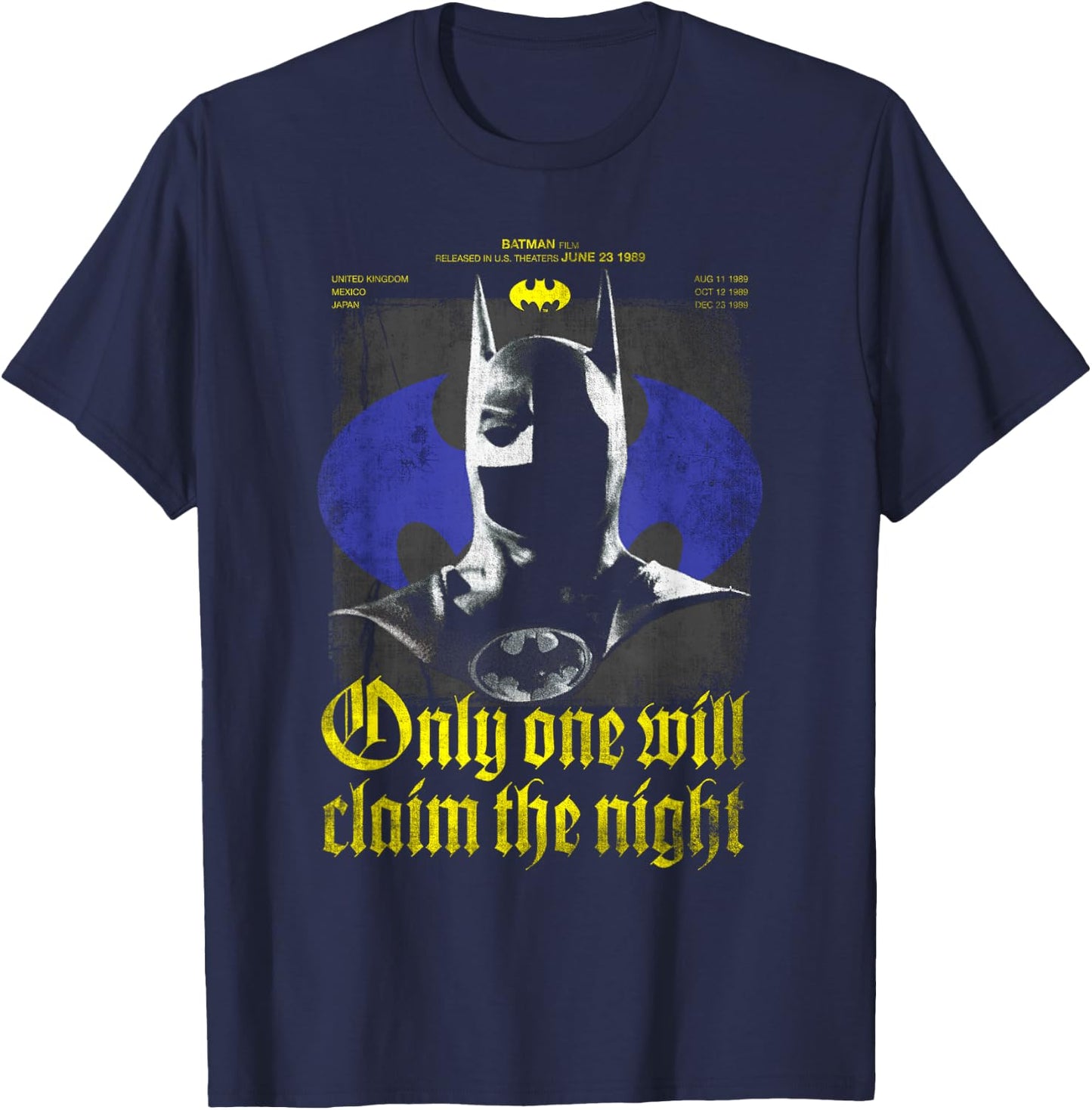 Batman 1989 Claim The Knight 85th Anniversary T-Shirt - T-Shirt | Navy