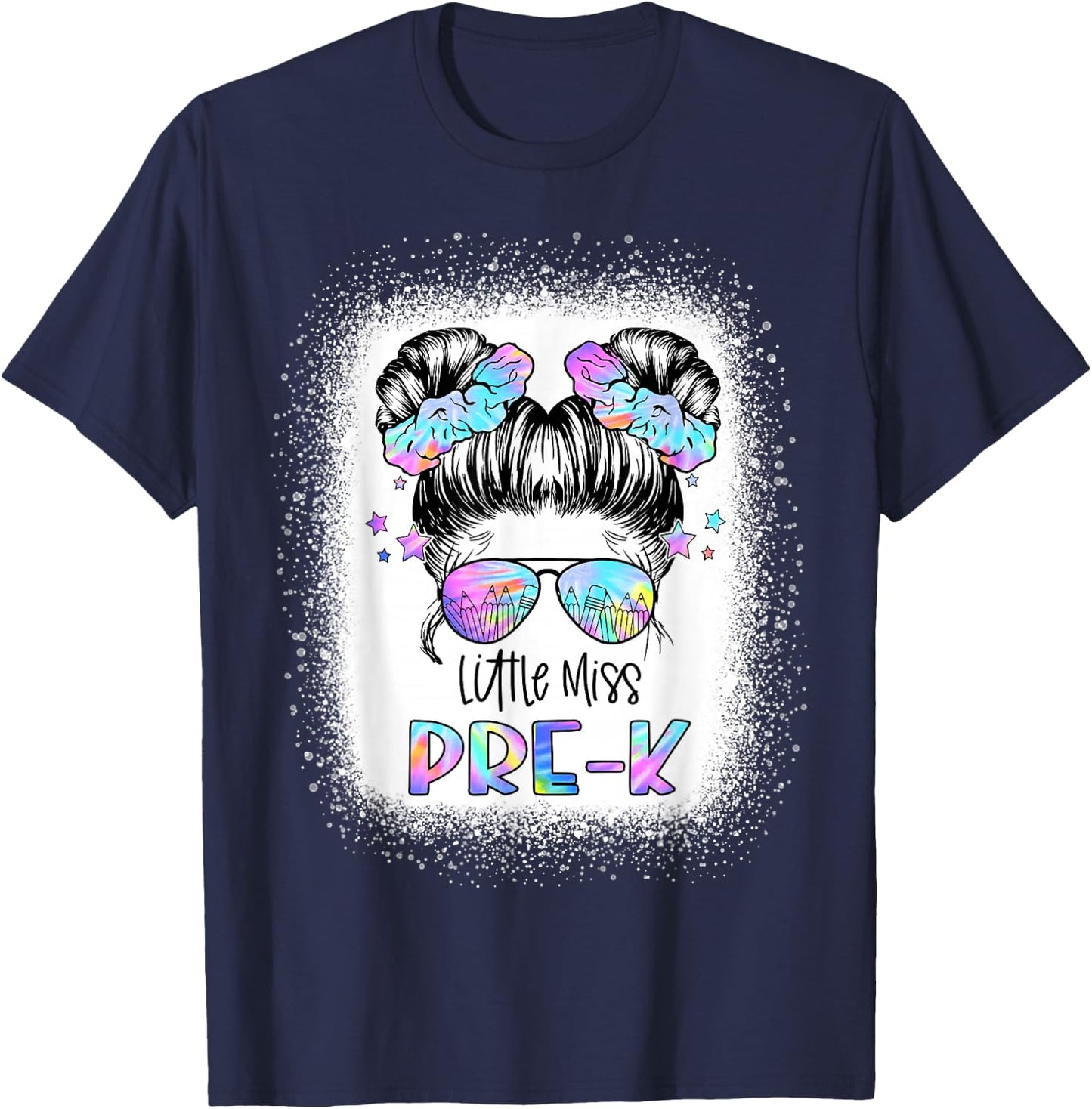 Little Miss PRE-K First Day of School 1st Day Preschool Girl T-Shirt - T-Shirt | Navy