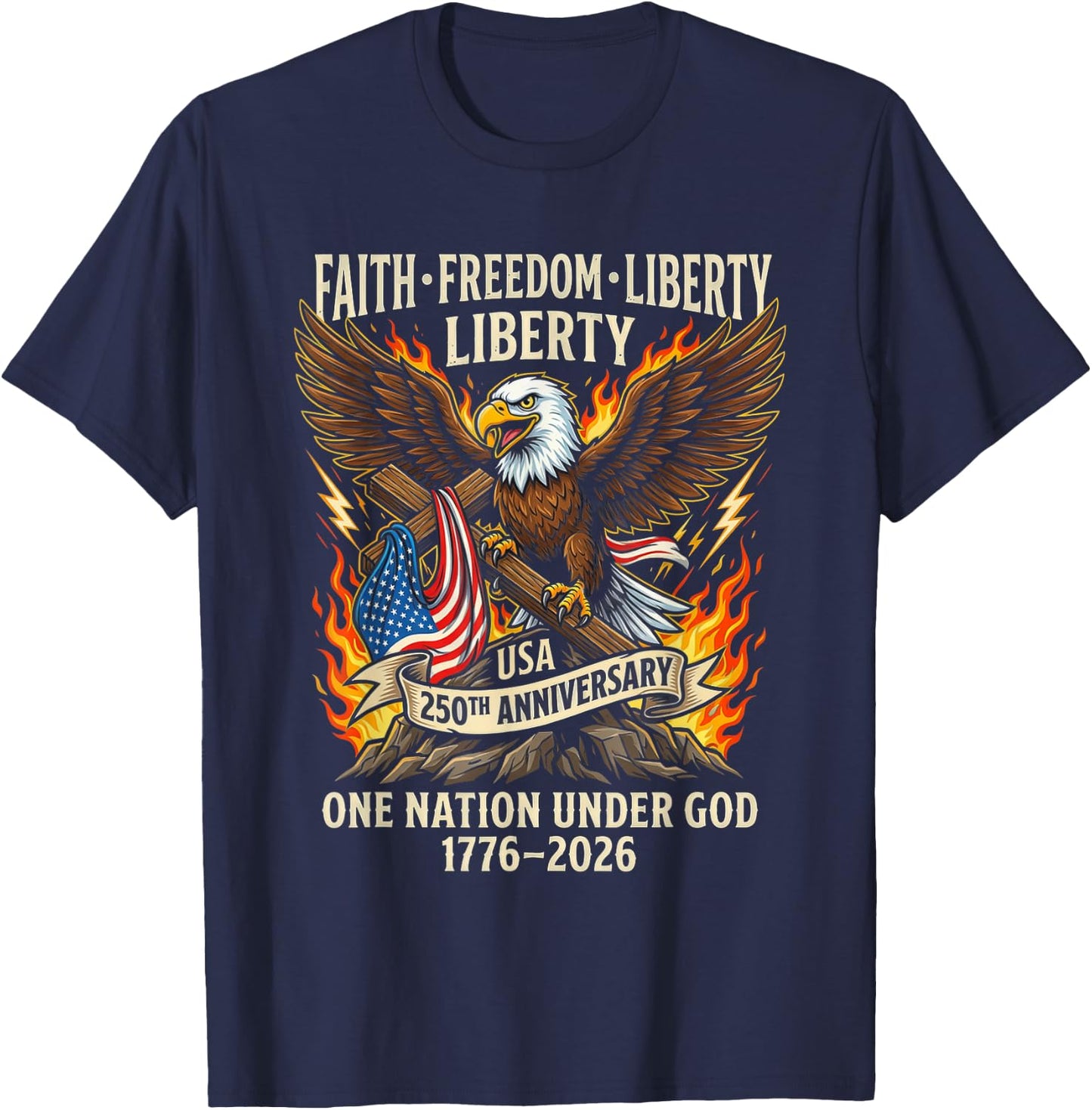 USA 250th Anniversary T-Shirt - T-Shirt | Navy