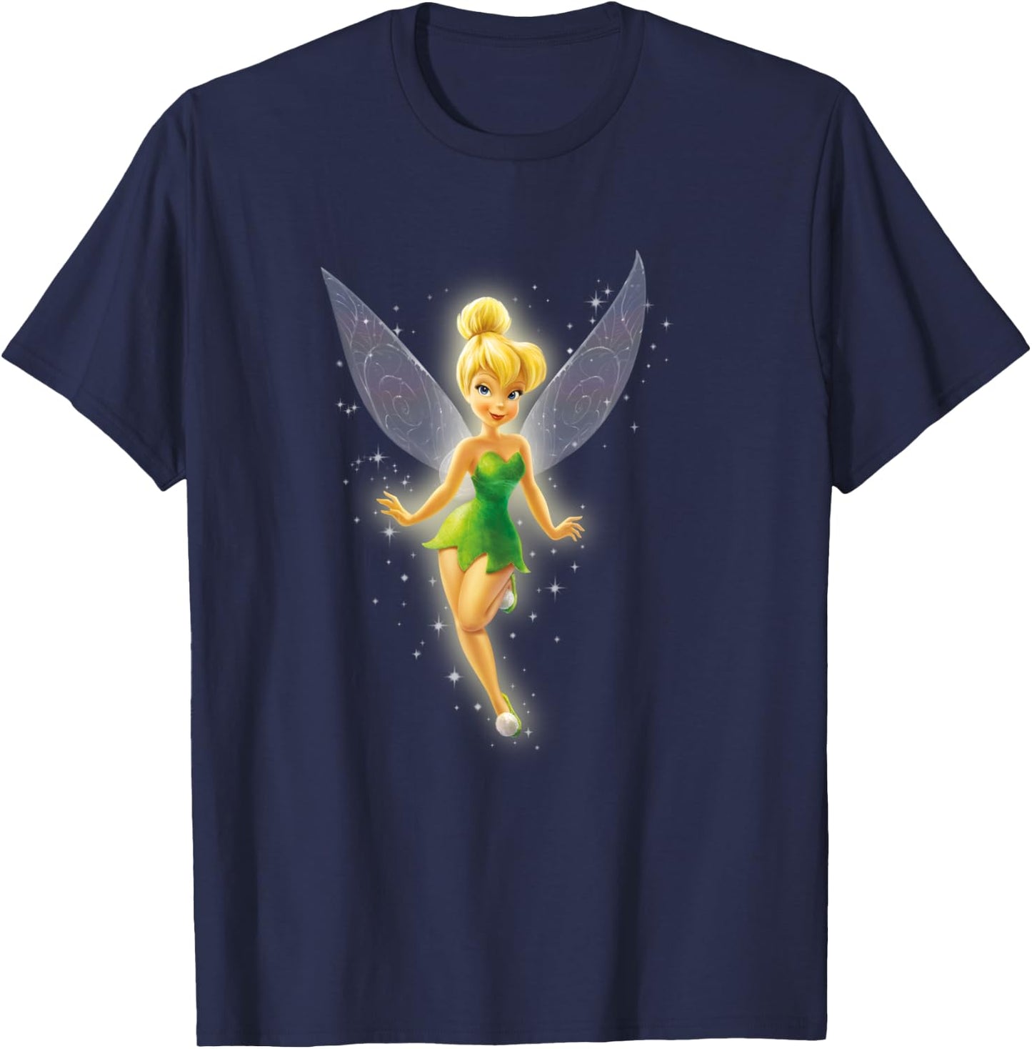 Tinkerbell Beautiful Fairy , Black, S T-Shirt - T-Shirt | Navy