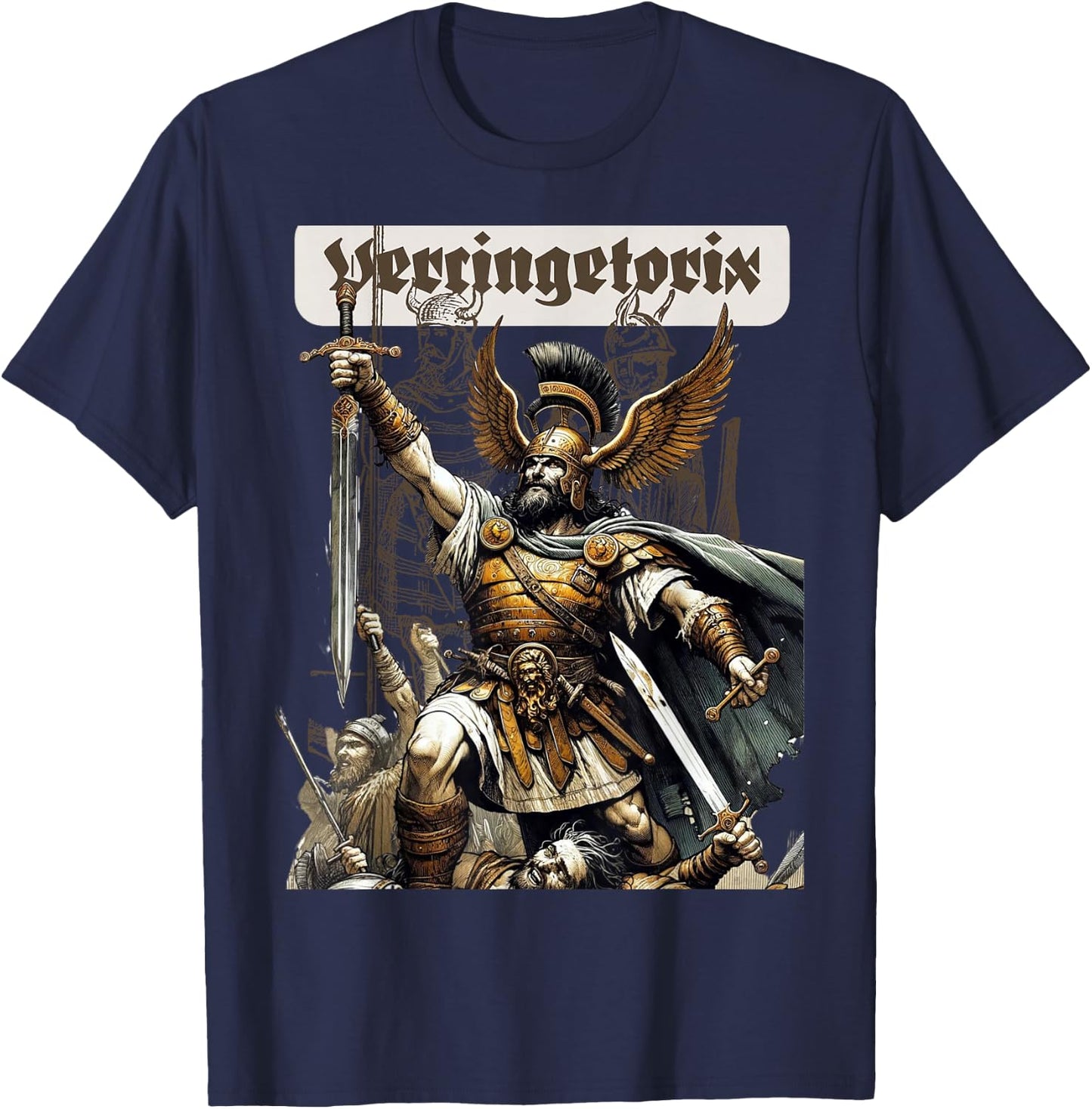 Vercingetorix , Black, S T-Shirt - T-Shirt | Navy