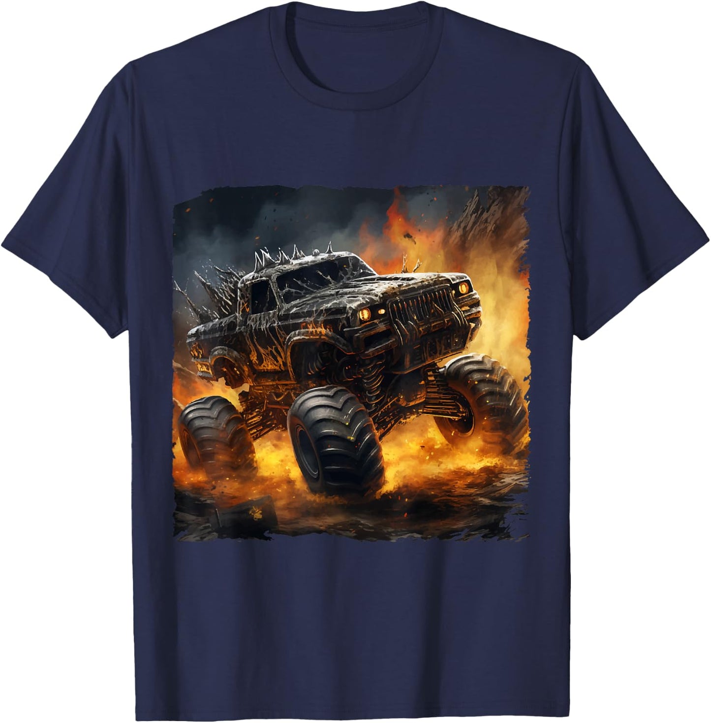 Monstertruck Auto Monster Truck Geschenk Junge T-Shirt - T-Shirt | Navy