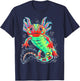 Axolotl Art Aztec Mexican Salamander Mexico Cinco De Mayo T-Shirt - T-Shirt | Navy