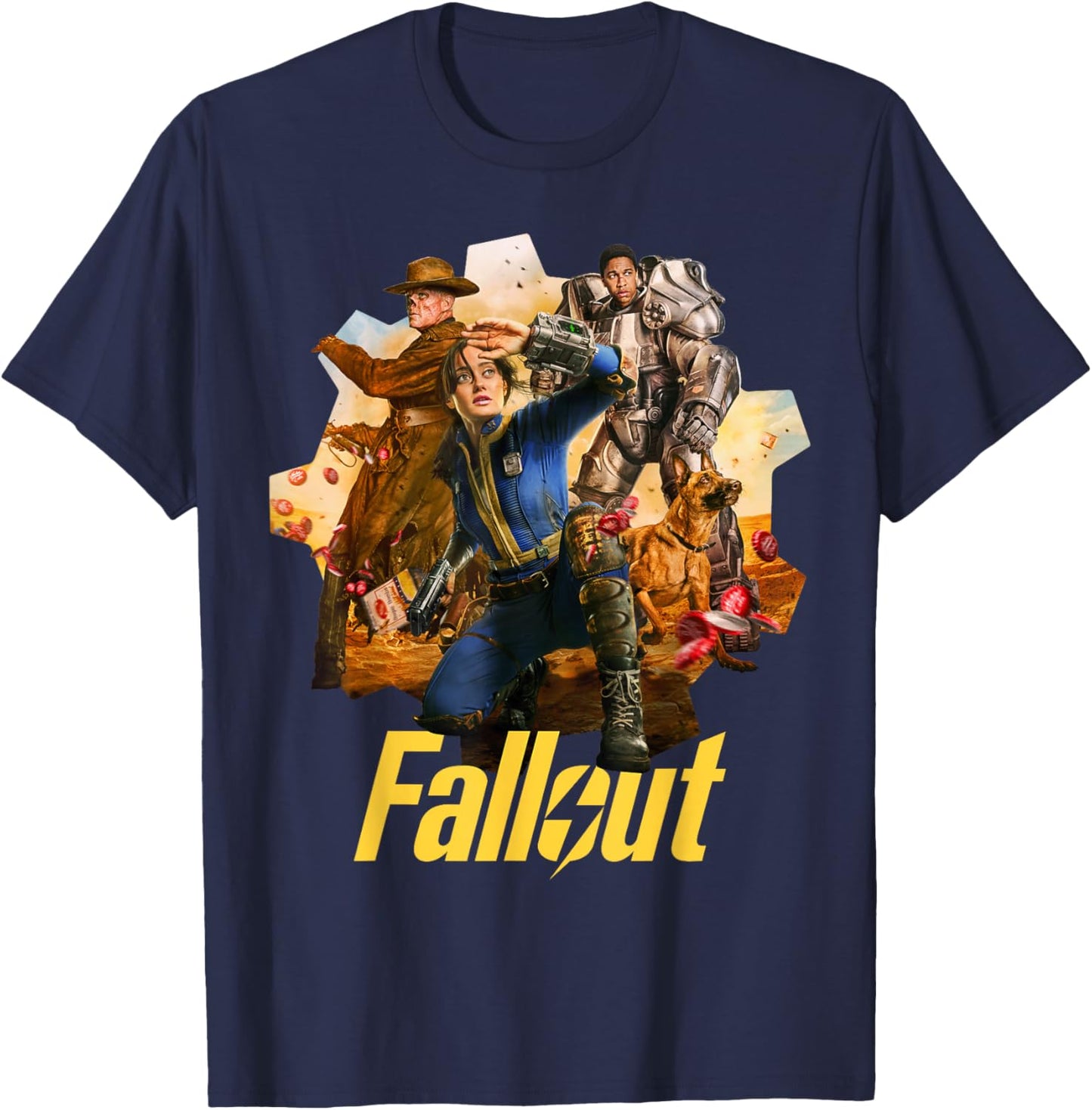 Fallout - Set, Black, S T-Shirt - T-Shirt | Navy