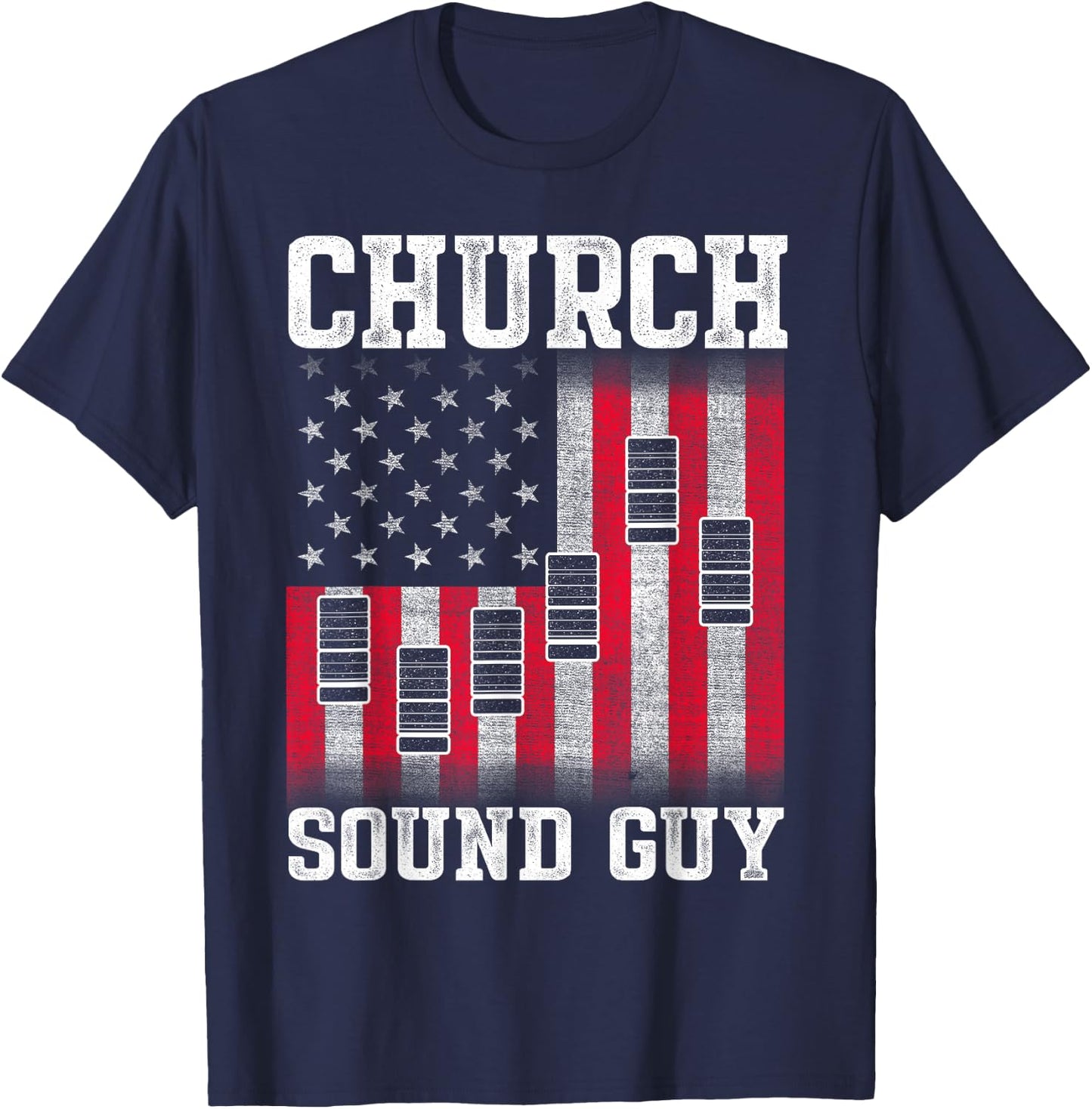 Church Sound Guy Instrument Audio Tech Engineer DA1 T-Shirt - T-Shirt | Navy