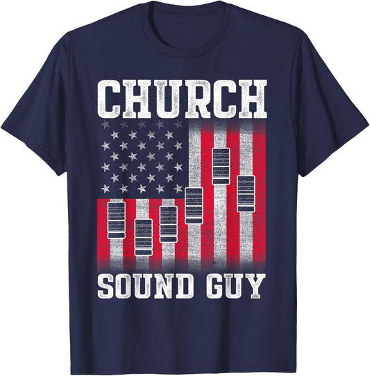 Church Sound Guy Instrument Audio Tech Engineer DA1 T-Shirt - T-Shirt | Navy
