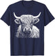 Highland Cow Scotland Scottish Fluffy Cow Cute Highland Coo T-Shirt - T-Shirt | Navy