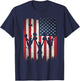 Cheerleaders USA American Flag 4th of July Cheerleading T-Shirt - T-Shirt | Navy