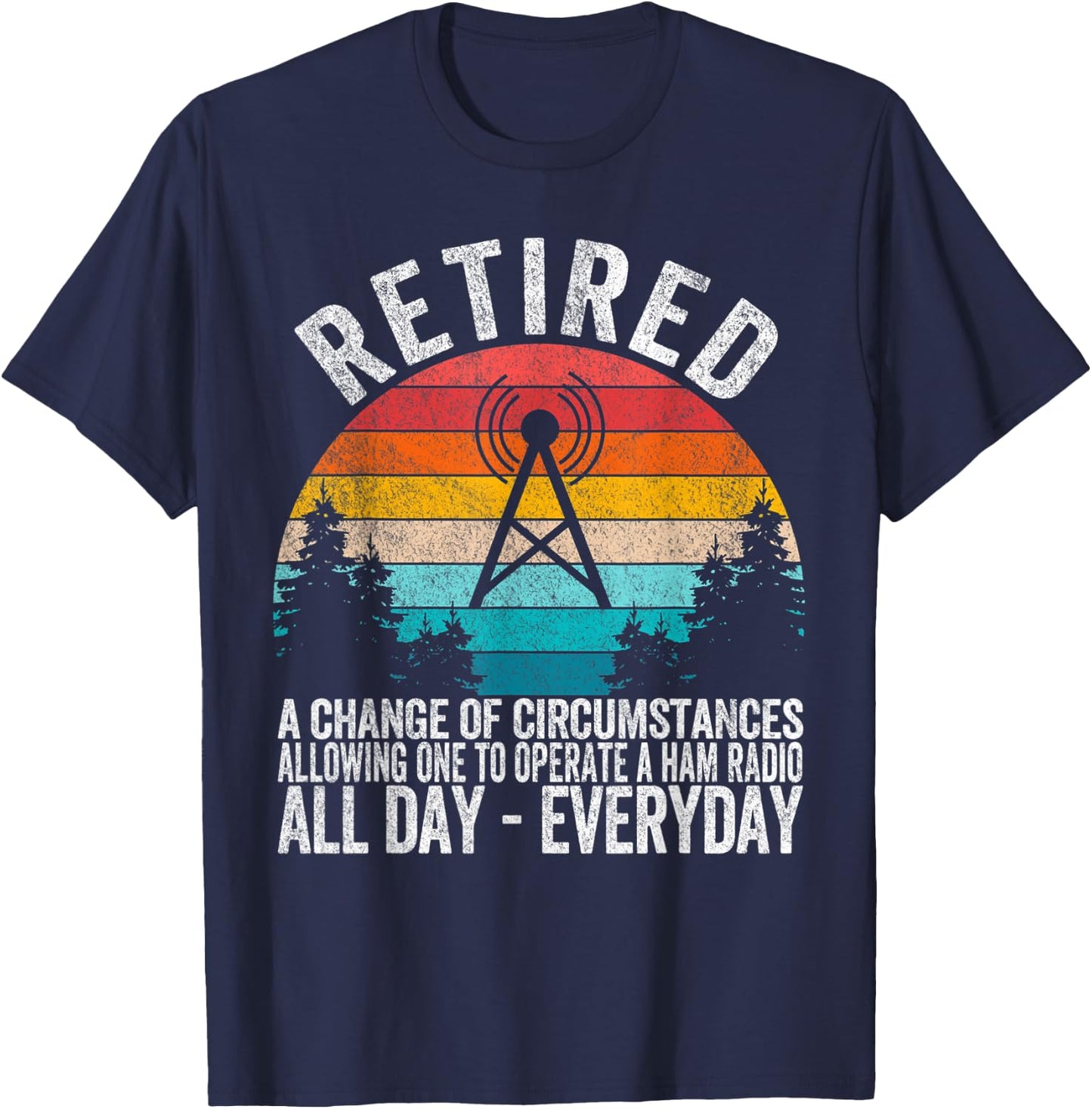 Funny Retired Definition Ham Radio Operator Amateur Radio T-Shirt - T-Shirt | Navy