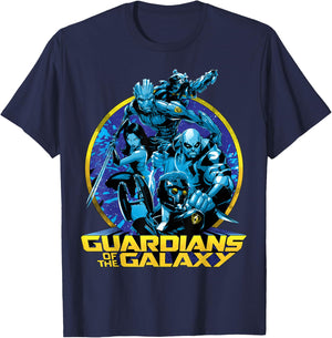 Marvel Guardians of the Galaxy Defend Graphic , Black, S T-Shirt - T-Shirt | Navy
