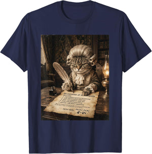 Cat Meme Funny Cat Lover Meme Humor Hilarious Cat Graphic T-Shirt - T-Shirt | Navy