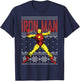 Marvel Iron Man Ugly Christmas Sweater Graphic T-Shirt - T-Shirt | Navy